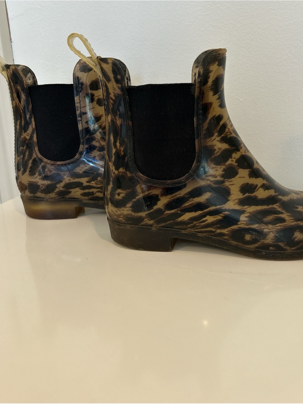J. Crew Leopard Print Chelsea Rain Booties